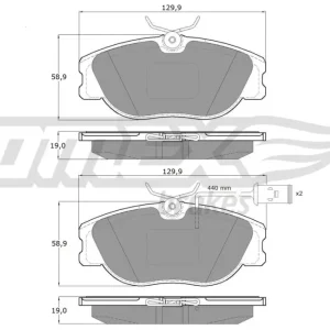 TOMEX Brakes TX 12-441 - Bremsbelagsatz, Scheibenbremse Highlight